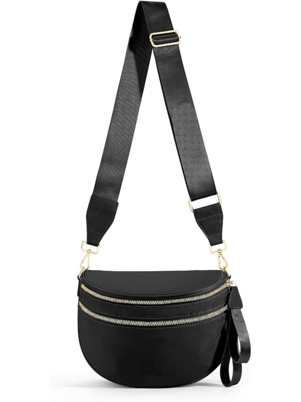Spacious Checkered Crossbody Bag for Women | Nylon Fanny Pack & Belt Wallet